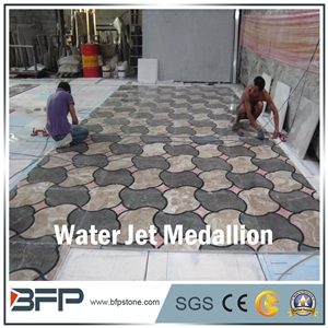 Mosaic Medallion, Marble Water Jet Medallion, Marble Water Jet Pattern, Round Medallion, Floor Medallion, Wall Medallion, for Floor Tile and Wall Tile