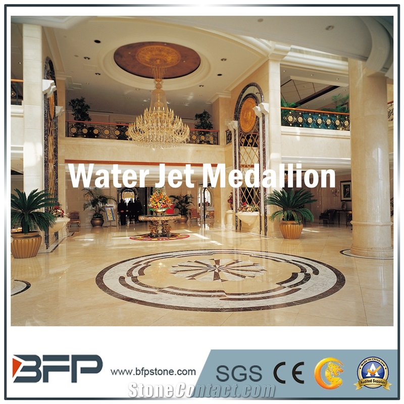 Multicolor Marble Water Jet Medallion or Round Pattern for Hotel Hall and Lobby