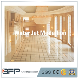 Multicolor Marble Water Jet Medallion or Water Jet Pattern for Hall and Living Room