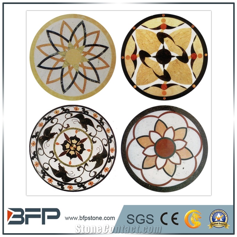 Multicolor Round Marble Medallion & Water Jet Medallion & Marble Tile for Floor Tile and Wall Tile in Hotel