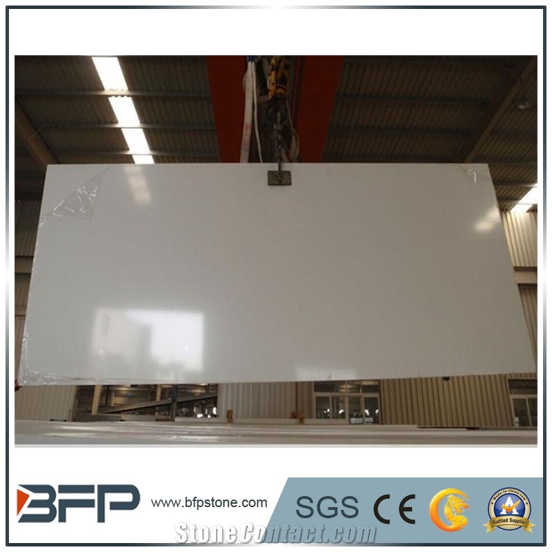 Quartz Stone Slabs,Pure White Quartz Slabs,Mirror Quartz Stone,White Quartz Slab