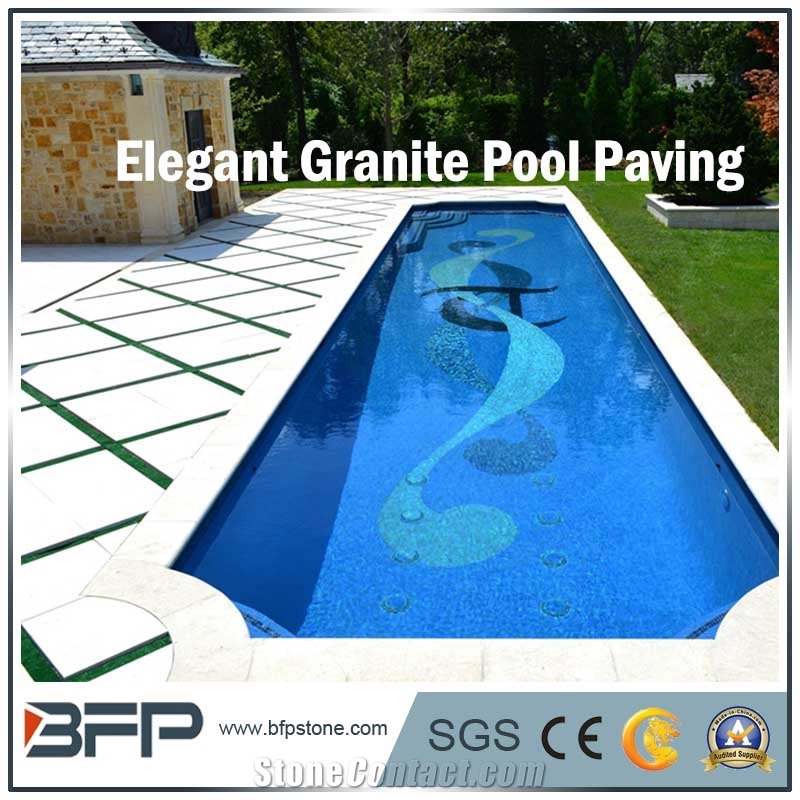White Granite for Swimming Pool Coping, Nautral Pool Surrounding
