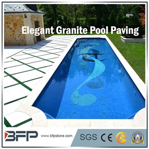 White Granite for Swimming Pool Coping, Nautral Pool Surrounding