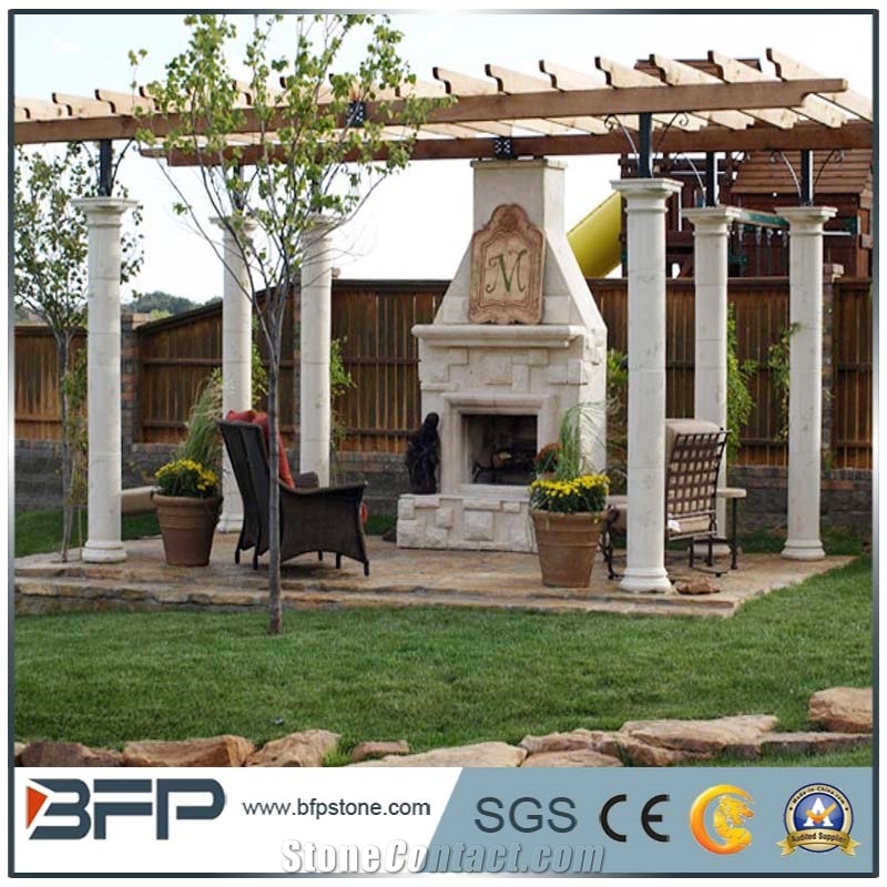 White Marble Gazebo, Curved Pavillions, White Marble Porches, Garden Gazebo