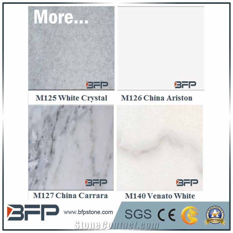 White Marble Step & Riser & Tread in Looby
