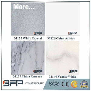 White Marble Step & Riser & Tread in Looby