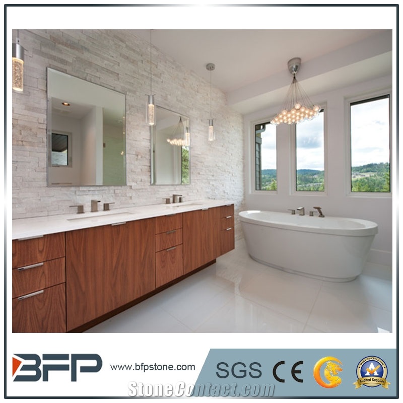 White Slate Culture Stone, Grey Ledge Stone, Slate Stacked Stone, Split Face Cultured Stone for Feature Wall