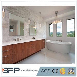 White Slate Culture Stone, Grey Ledge Stone, Slate Stacked Stone, Split Face Cultured Stone for Feature Wall