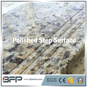 Yellow Granite Step and Riser, Yellow Granite Stair Treads