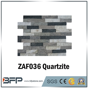 Z Shape Culture Stone, Quartzite Ledge Stone, Mix Color Stacked Stone, Split Face Cultured Stone for Feature Wall
