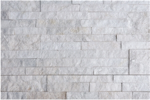White Quartzite Cultured Stone, Wall Cladding, Stacked Stone Veneer