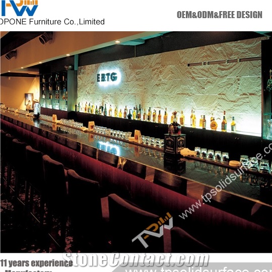 2017 Hot Modern Acrylic Solid Surface Home Bar Counter Furniture