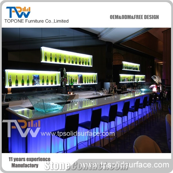 2017 Hot Modern Acrylic Solid Surface Home Bar Counter Furniture
