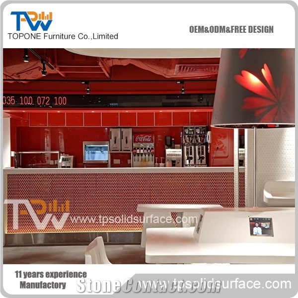 Acrylic Lighted Movable Plastic Bar Counter Top