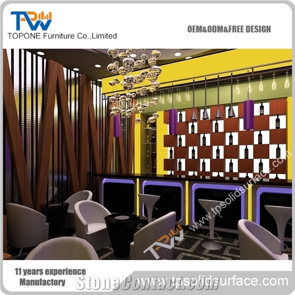 Acrylic Lighted Movable Plastic Bar Counter Top