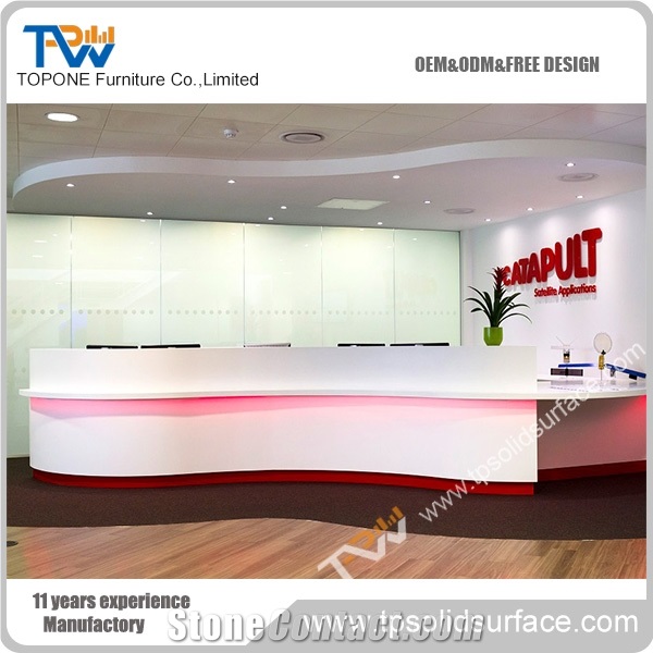Acrylic Office Beauty Popular Salon Reception Counter Reception Table Design