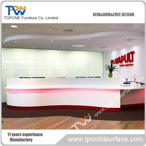 Acrylic Office Beauty Popular Salon Reception Counter Reception Table Design