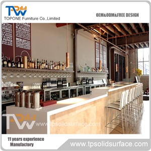 Acrylic Solid Surface Wine Round Bar Counter Furniture for Night Club Table