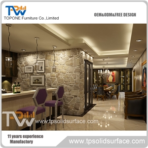 Acrylic Solid Surface Wine Round Bar Counter Furniture for Night Club Table