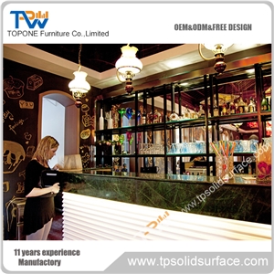 Big Arc Ball Nose Edge Black Acrylic Solid Surface Bar Counter Top