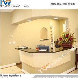 Chamring Bespoke Solid Surface/Artificial Marble Shop Counter Table Design