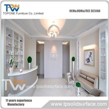 Chinese Factory Corian Acrylic Solid Surface Interior Furniture with Artificial Marble Stone Reception Desk Tops for Office Furniture, Straight Manmade Stone Recpeiton Counter Tops with Facotry Price