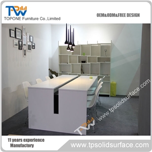 Commercial Moden Design Furniture Acrylic Artificial Stone Table Work Top