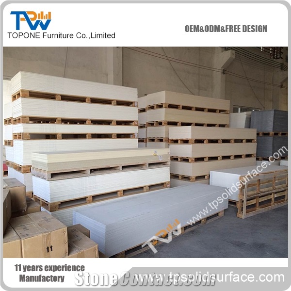 Factory Wholesale 12mm Pure White Artificial Stone Marble Slabs