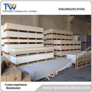 Factory Wholesale 12mm Pure White Artificial Stone Marble Slabs