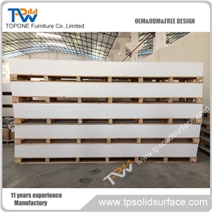 Factory Wholesale 12mm Pure White Artificial Stone Marble Slabs