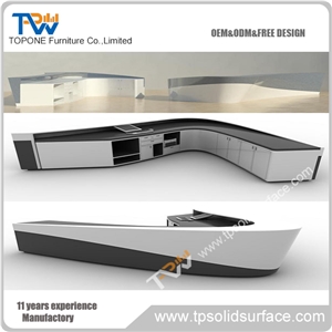 Interior Furniture Solid Surface Elegant Reception Desk Counter,Reception Desk for Office Furniture