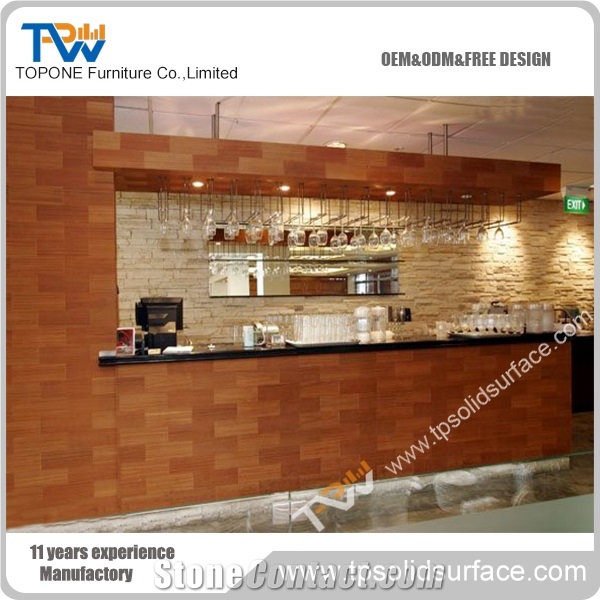 Led Acrylic Flower Patter Customer Bar Counter Top