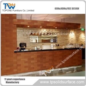 Led Acrylic Flower Patter Customer Bar Counter Top