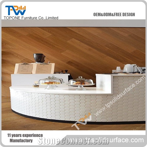 Luxury Artificial Stone Reception Desks Dimensions