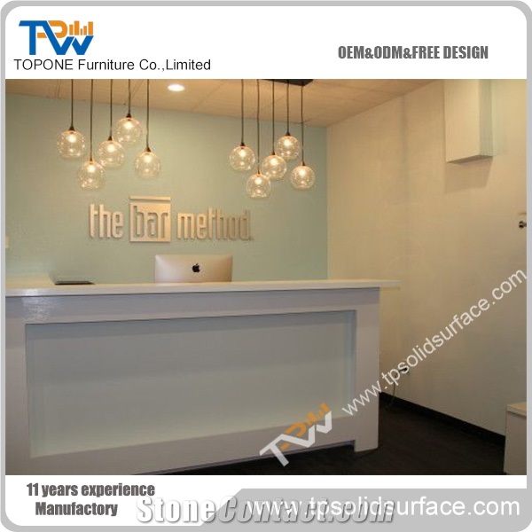 Luxury Artificial Stone Reception Desks Dimensions