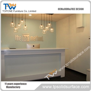 Luxury Artificial Stone Reception Desks Dimensions