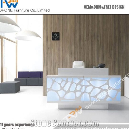 Man-Made Stone European Reception Desk Beauty Salon Reception Counter
