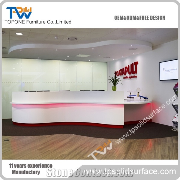 Man-Made Stone European Reception Desk Beauty Salon Reception Counter
