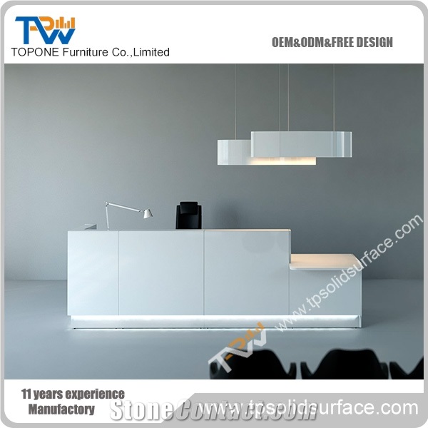 Man-Made Stone European Reception Desk Beauty Salon Reception Counter