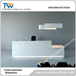 Man-Made Stone European Reception Desk Beauty Salon Reception Counter