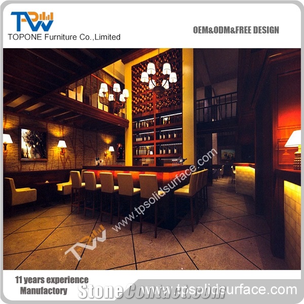Modern Acrylic Translucent Stone Wine Bar Counter Nightclub Table