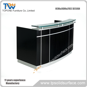 Modern Look Round Shape Solid Surface/Artificial Marble Beauty Salon Reception Desks