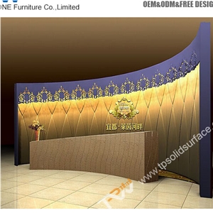 Movable Illuminated Reception Desk Modern