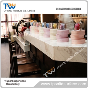 Popular Acrylic Solid Surface Led Light Wine Bar Counter Table Furniture