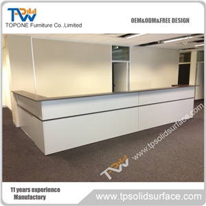 Small Size Design Artificial Marble Stone Reception Desk for Sale, Solid Surface Reception Tables for Sale