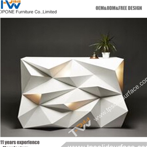 Solid Surface Vanity Counter Commercial Reception Desk Office Reception Table Models