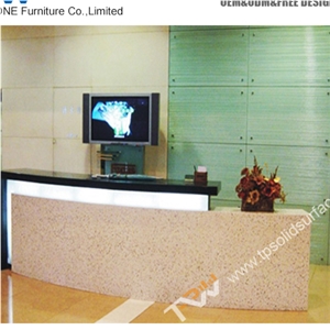 Top Glass Joinery Solid Surface/Man-Made Reception Desk in Dubai Top Glass Joinery Solid Surface/Man-Made Reception Desk in Dubai
