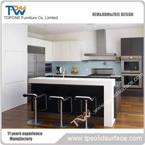 White Artificial Marble Mini Bar Counter Design