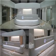 White Artificial Marble Stone Reception Desk Tops for Clinic Room, Corian Acrylic Solid Surface Reception Table Tops for Clinic Furniture with Led Light, Facotry Price High Quality Recpeiton Desk Tops White Artificial Marble Stone Reception Desk Tops for Clinic Room, Corian Acrylic Solid Surface Reception Table Tops for Clinic Furniture with Led Light, Facotry Price High Quality Recpeiton Desk Tops
