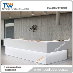 White Long Design Reception Desk